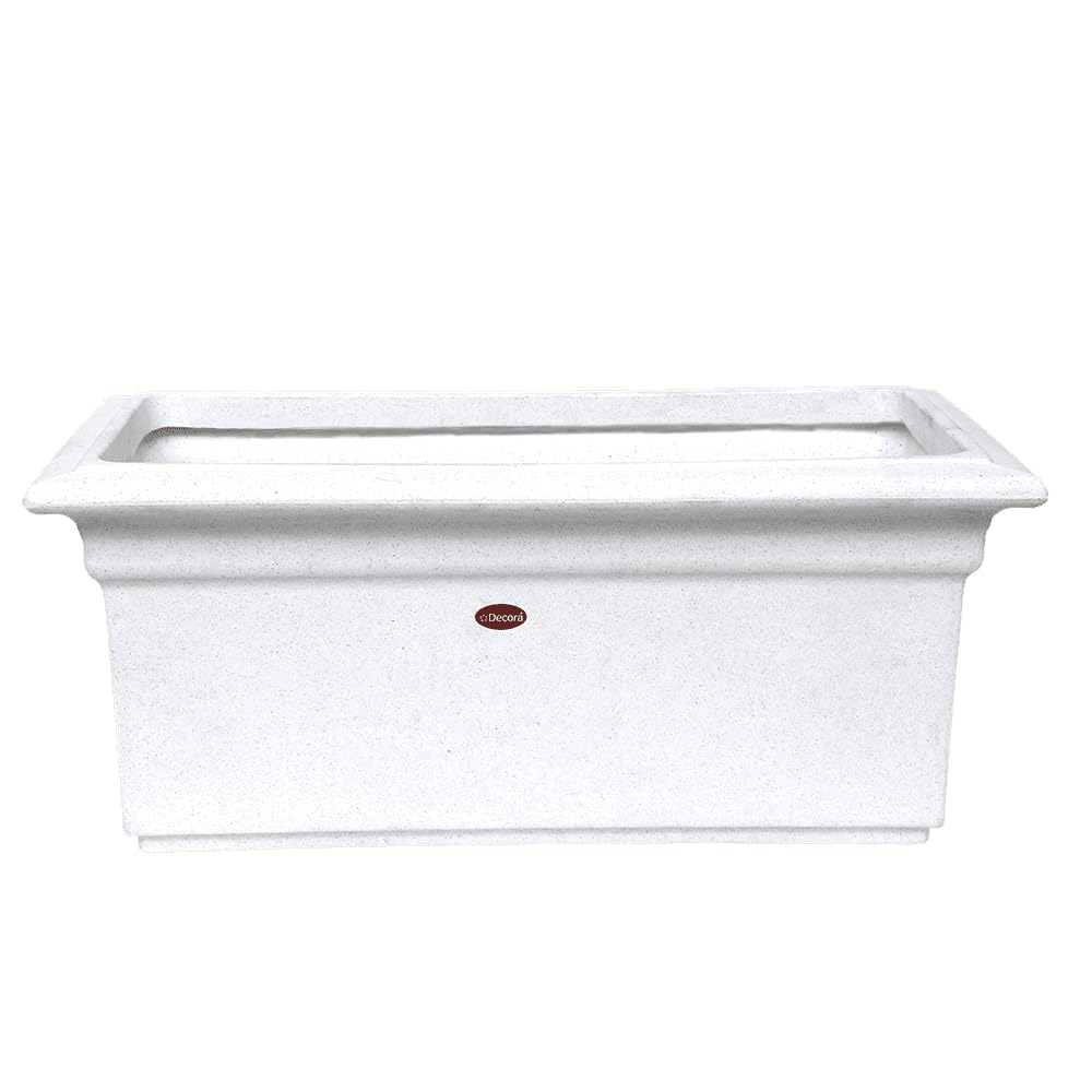 Decora Teem Rectangular Pot (26"x12"x12")(Stone White)(with Drainage Hole)(TT 65) || Pots for Plants Polymer || Lightweight || Indoor-Outdoor || Non-Fading || Recyclable || (B09HC4PS8W) Amazon Price History, Amazon Price Tracker