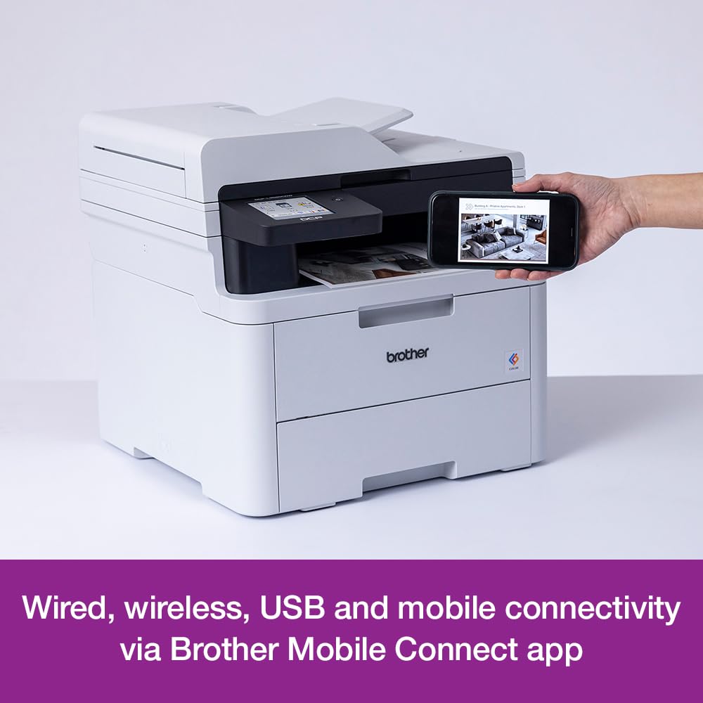 Brother DCP-L3560CDW 3-in-1 Colour Wireless LED Printer | Print, copy & scan | USB 2.0 |A4|UK Plug - Image 6