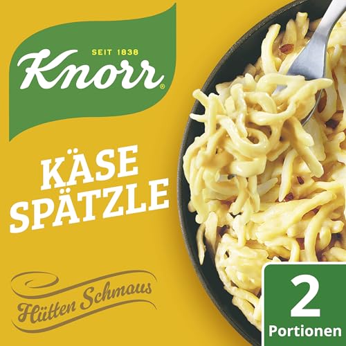Knorr Hüttenschmaus Fertiggericht Käse-Spätzle leckeres Nudelgericht ohne geschmacksverstärkende Zusatzstoffe 2 Portionen – Bild 6