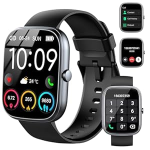 Smart Watch, 2025 HD 1.91″ Smartwatch for Men Women(Answer/Make Call), 112+Sports Modes Fitness Activity Tracker, Calories/Heart Rate/Sleep Monitor, IP68 Waterproof Step Counter for Android iOS