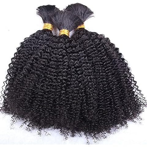 Kinky Curly Bulk Hair for Braiding Human Hair Brazilian Curly Bulk Human Hair Extensions Braids Hair No Weft 26 26 26inch 3Bundle for Black Women Cover