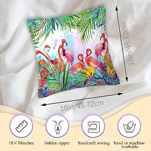 Tropical-Pink-Flamingo-Throw-Pillow-Covers-18×18-in-Set-of-2Tropical-Palm-Leaf-Pillow-Cases-Decorative-Square-Pillowcases-for-Home-Bed-Sofa-Living-Room-Farmhouse-Outdoor Tropical Pink Flamingo Throw Pillow Covers 18×18 in Set of 2Tropical Palm Leaf Pillow Cases Decorative Square Pillowcases for Home Bed Sofa Living Room Farmhouse Outdoor