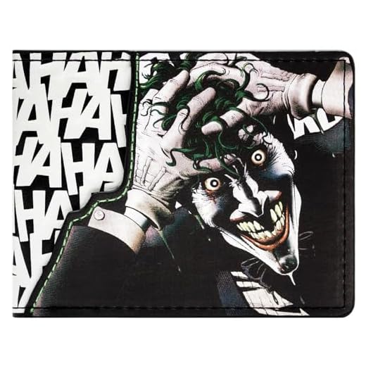 The Batman Evil Joker HAHAHA! Billetera/Cartera Bi-Fold Porta-ID & Tarjetero, Morado