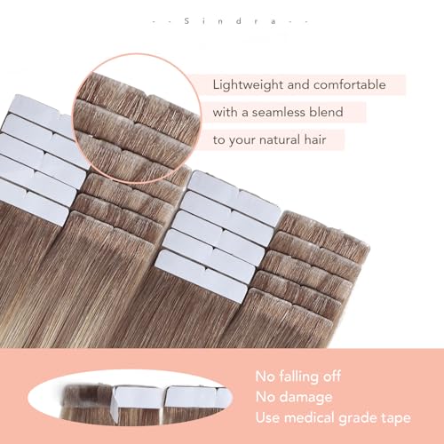 Image of Sindra Invisi Edge Tape in Hair Extensions Human Hair
