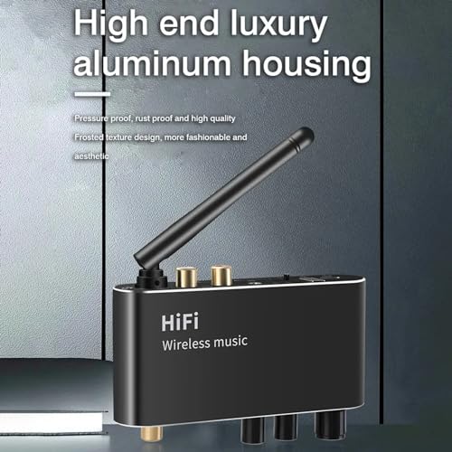 Image of MICROWARE Wireless Bluetooth 5.1 Receiver Optical Fiber Coaxial Audio Decoder Converter U Disk AUX in Lossless for Old Computer T-V (T01)