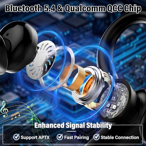 Atheewon Bluetooth Headset V5.4, Wireless Bluetooth Earpiece with Dual Mic Noise Cancelling, 115H Playtime Computer Headset Hand Free Headphones for Trucker, Driver, Home, Work, Business - image 6