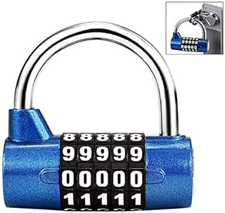 LHKJ 5 Digit Combination Lock Padlock Set Waterproof Antirust Combination Resettable Locks