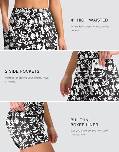 Image of G Gradual Women's 16 inch Swim Skirt with Pockets High Waisted Tummy Control Modest Swimsuit Bathing Suit Bottoms for Women