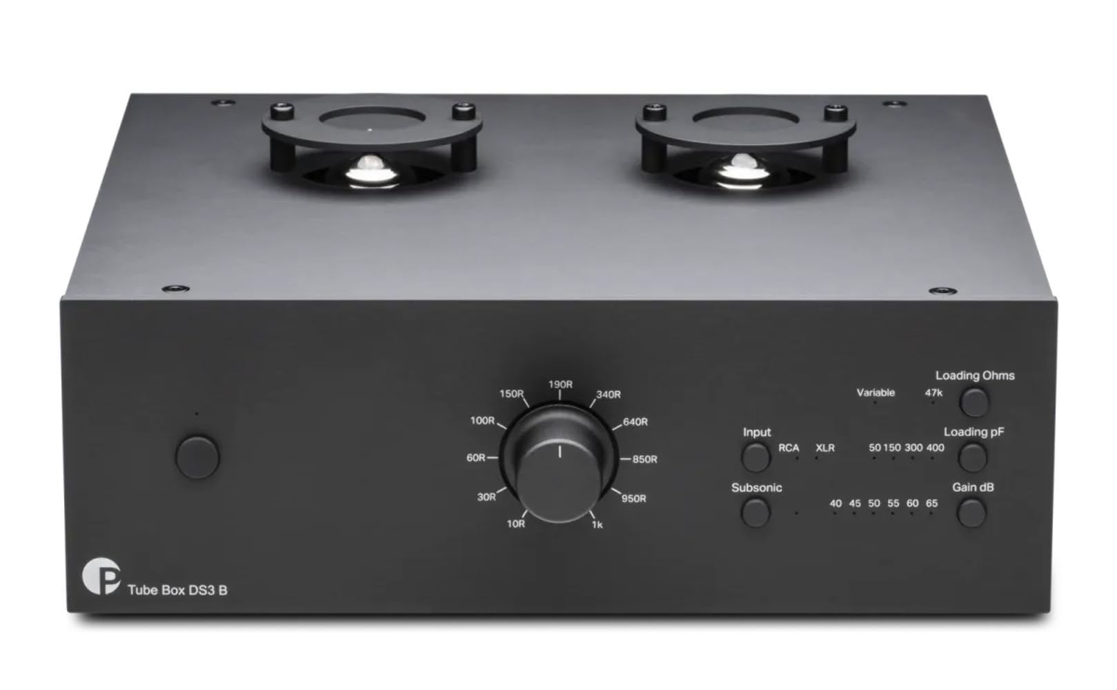 Pro-Ject Tube Box DS3 B Dual-Mono True Balanced Röhren-Phono-Vorverstärker (Schwarz)