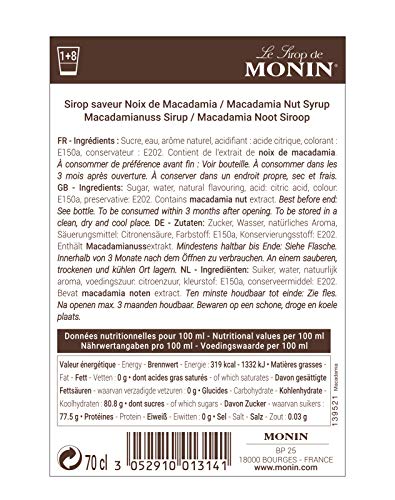 Le Sirop de Monin Noix de MACADAMIA - 700ml - immagine 4