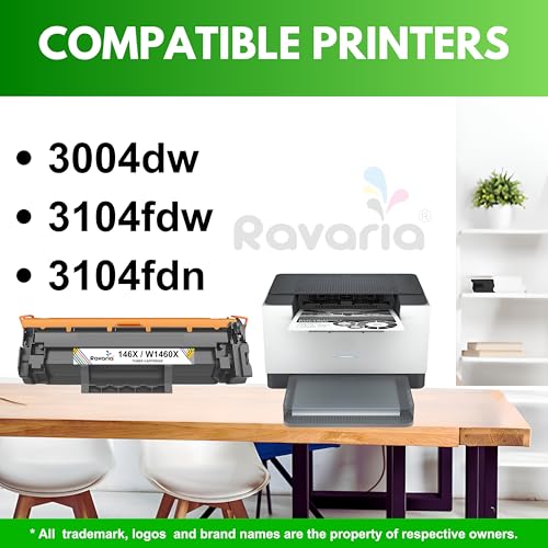 Image of 146X / W1460X Compatible Toner Cartridge HP LaserJet 3004dw, 3104fdw, 3104fdn Printer (146X / W1460X Toner Pack of 2)