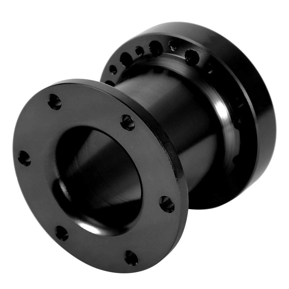 Nikou entretoise de moyeu de volant, entretoise de volant kit d'adaptateur universel de moyeu de volant d'espaceur en aluminium de 3 pouces(Noir)
