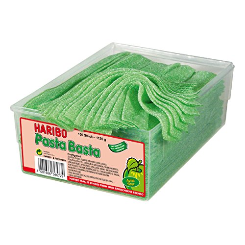 Haribo - Pâtes Basta Pomme Aigre (Pasta Basta Apfel sauer) | Poids Total 1130 grams