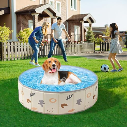 Klappbarer Hundepool,Faltbare Hundebadewanne - rutschfeste Badewanne & Planschbecken Für Drinnen & Draußen, Sommer Wasserspiel & Gartenspaß