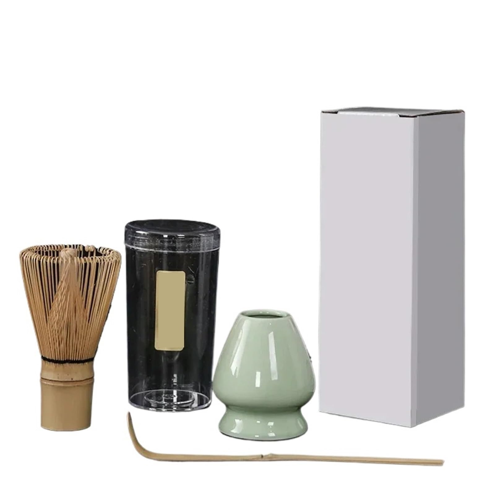 Juego de 3 piezas matcha, cucharas té seguridad, herramientas for mezclar en interiores, accesorios, juegos utensilios cocina Kit Te Matcha(Green)
