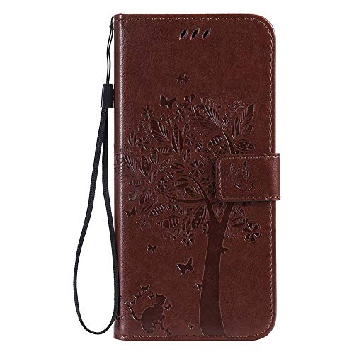 Capa C-Super Mall para Samsung Galaxy A70/A70s, estampa de borboleta em relevo, suporte com fecho ma