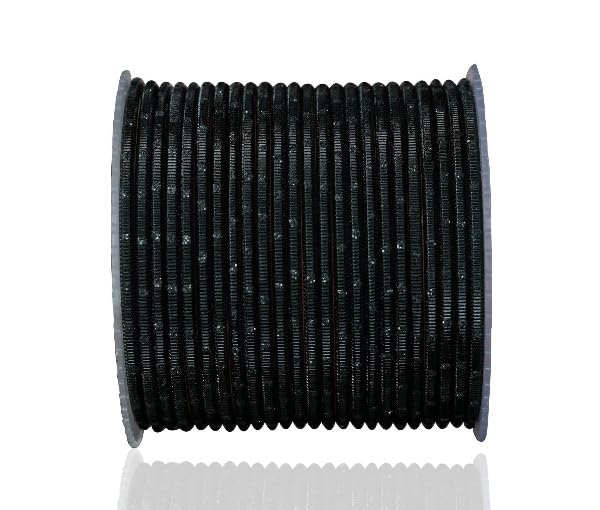 The Golden Cascade Black Metal Bangles for Women | Cutting Design Chudi for Ladies | Bangle for Girls | Bangle Set for Wedding Occasions (Pack of 24) (Black, Extra Large 2.10) (B0D3HTW4RW) Amazon Price History, Amazon Price Tracker