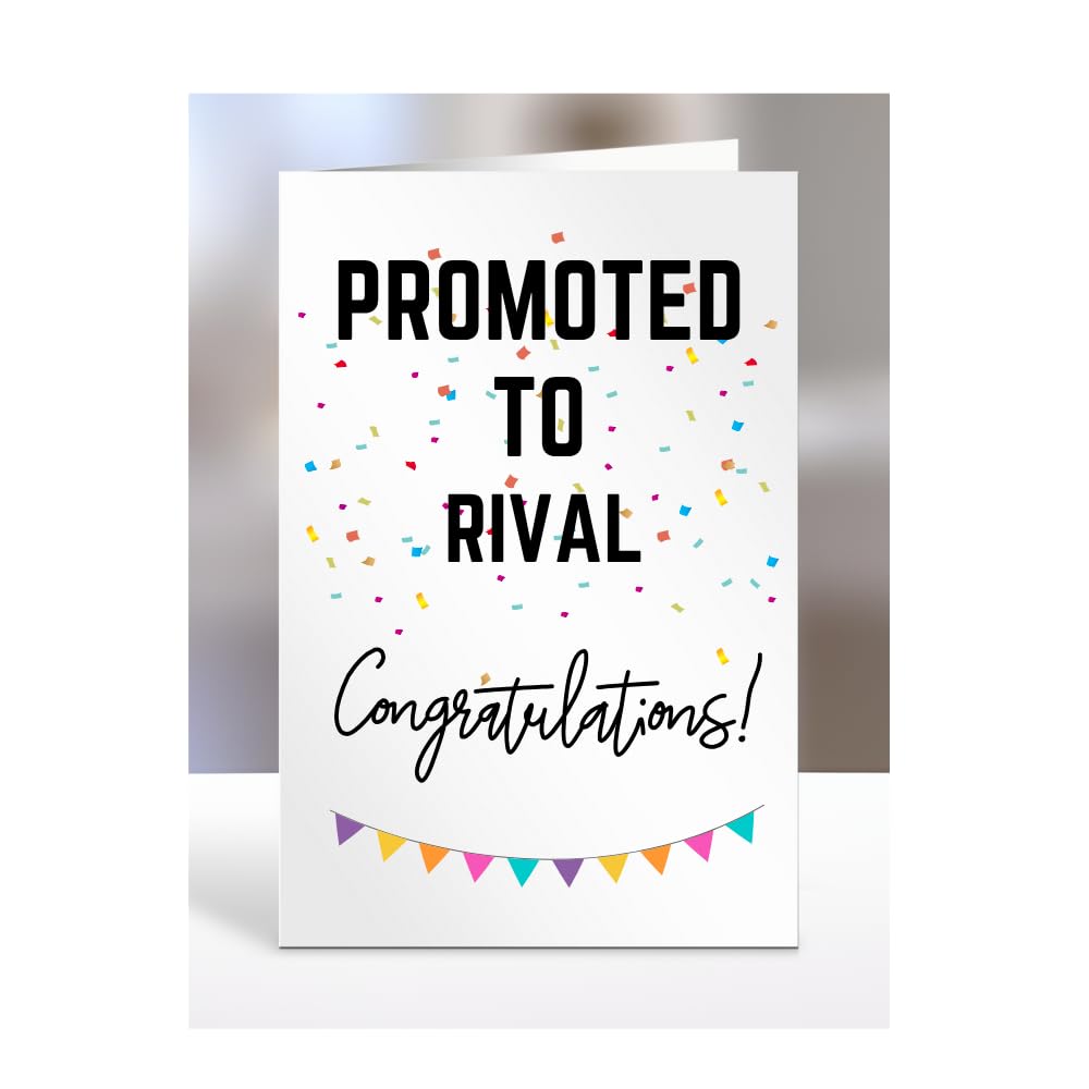 Promoted to Rival card, gifts for men, women, him, her, female, male, presents for Christmas, new, congratulations, A5-171_170
