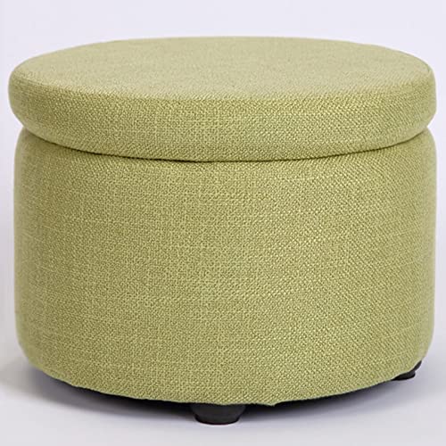 Repose-Pieds Ottomans Cercle Marron Petit Modèle Gain de Place