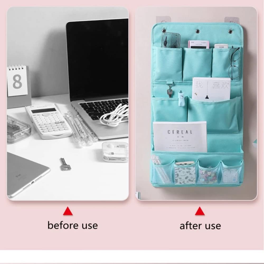 YXSH Sac De Rangement Suspendu Sac Suspendu en Tissu Multifonctionnel Téléphone Maquillage Organisateur Porte Mur Maison Rangement Organisation Pochette Sac