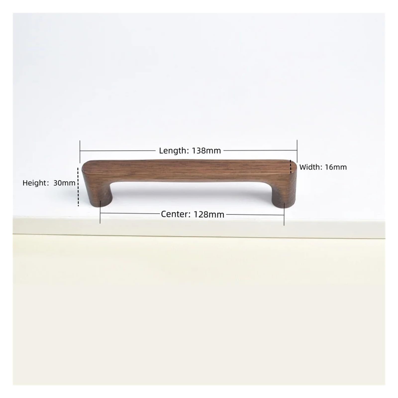 20PCS Holz Schrank Griff Solide Küche Tür Kommode Ziehen TüRknöPfe FüR Schublade(Walnut-128mm)