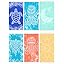 6 Pack Blue Turtle Mandala