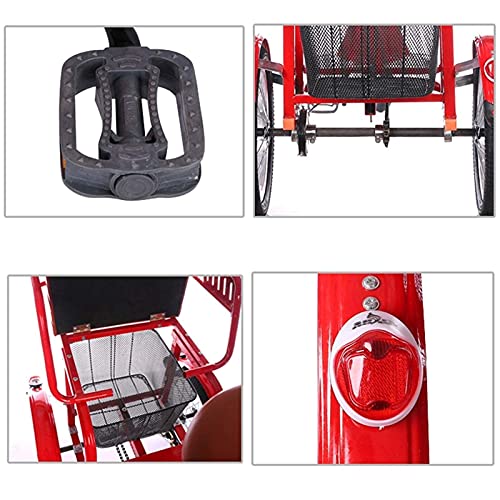 Triciclo plegable para adultos DINNA de 20 pulgadas, monocarga, con cesta grande y asiento trasero, para recreo y compras miniatura 4