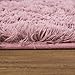 Paco Home Hochflor Teppich Rund Wohnzimmer Schlafzimmer rutschfest Shaggy Modern Flauschig Einfarbig Langflor Kunstfell, Grösse:80 cm Rund, Farbe:Alt-Rosa