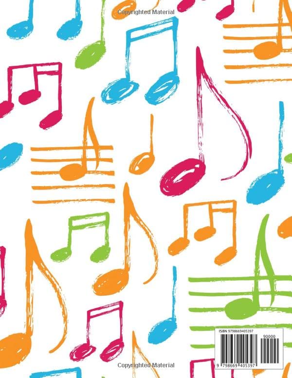 Miniatura 2 de Music Notebook Manuscript Music Notation Paper - Blank Staff Paper - 12 Stave - Standard Notebook for Musicians, Composition, Songwriting with