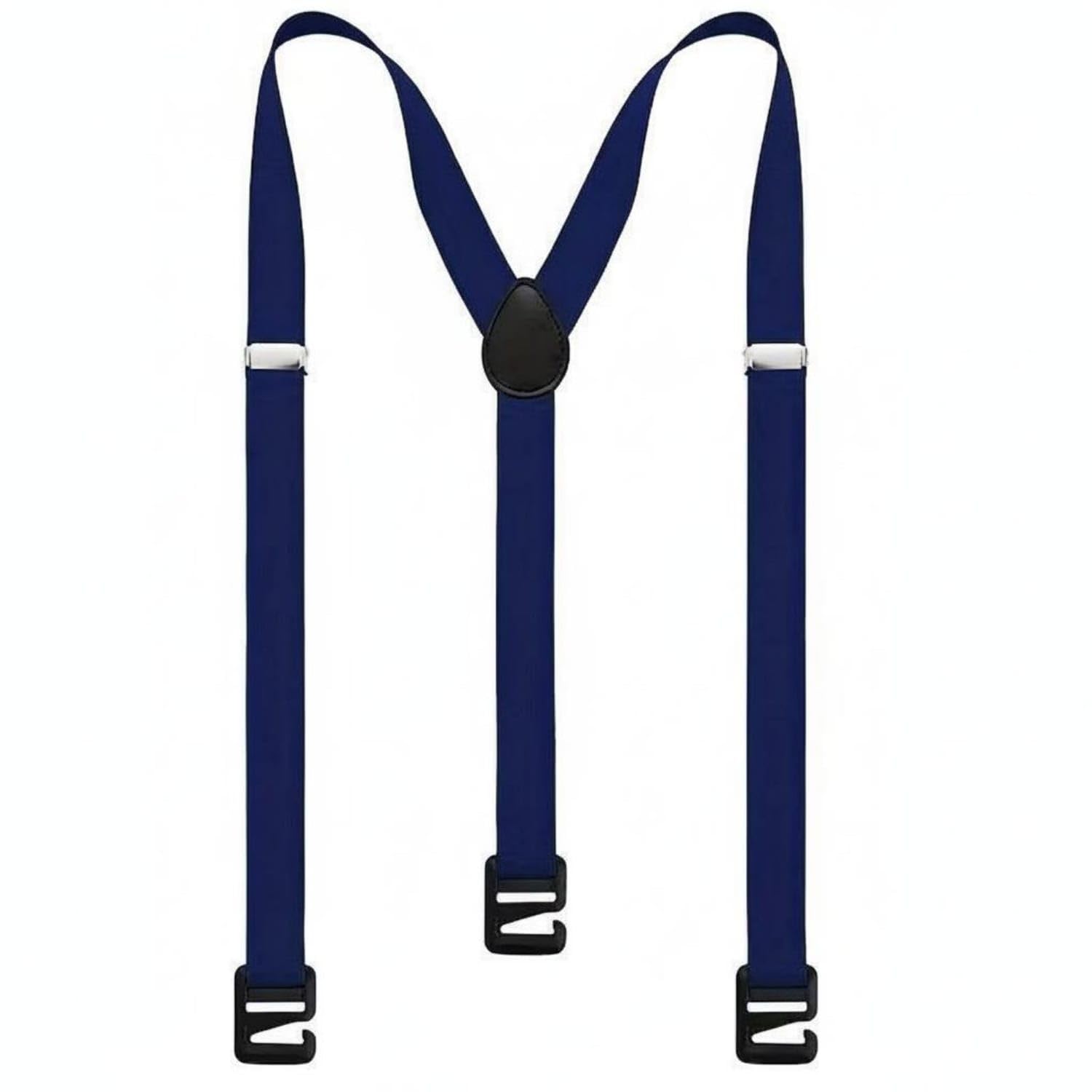 MYADDICTION Invisible Design Belt Loop Hook Suspenders Vintage Design Adjustable Elastic Suspenders Adjustable Elastic Braces for Hiking, Skiing, Outdoor, Navy Blue-image-42