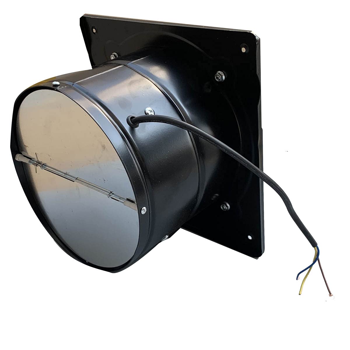 Ventilador axial de 250 mm Extractor de Aire Ventiladores Axial, 1850 m³/h, ventilador de metal industrial, para cocina y baño, para techo y pared, tablero 300x300 mm, 100 W