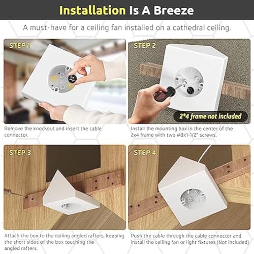 Boîte de ventilateur support de plafond FB900-1 ancrage rigide - 4