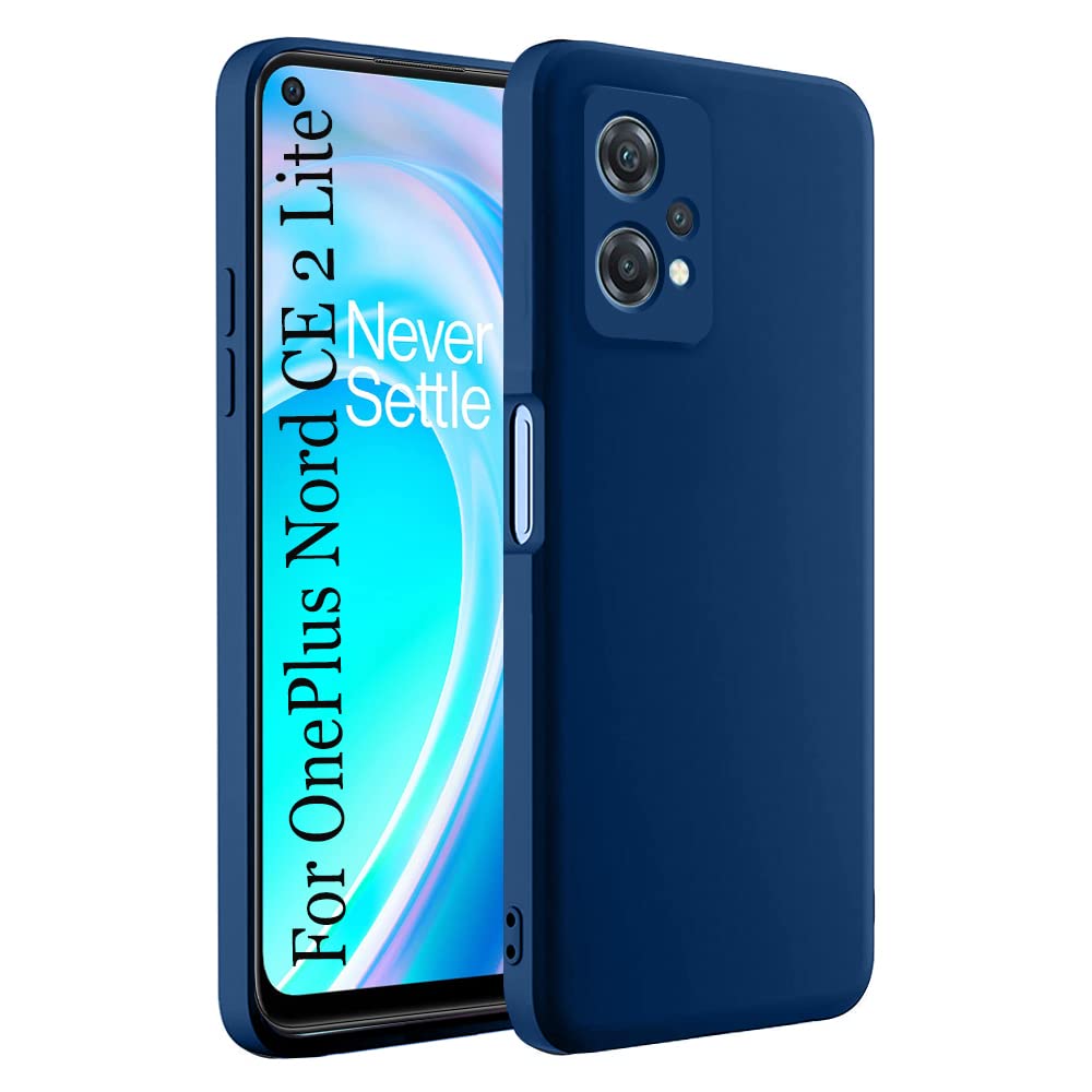 Winble Silicone Camera Protection - Soft Silicon Back Cover for OnePlus Nord CE 2 Lite 5G (Blue)