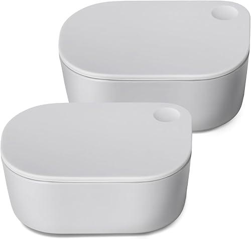 Vista 10 de Caraway Mini recipiente cuadrado para almacenamiento de alimentos, contenedor de almacenamiento de vidrio de 1.75 tazas para alimentos, vidrio