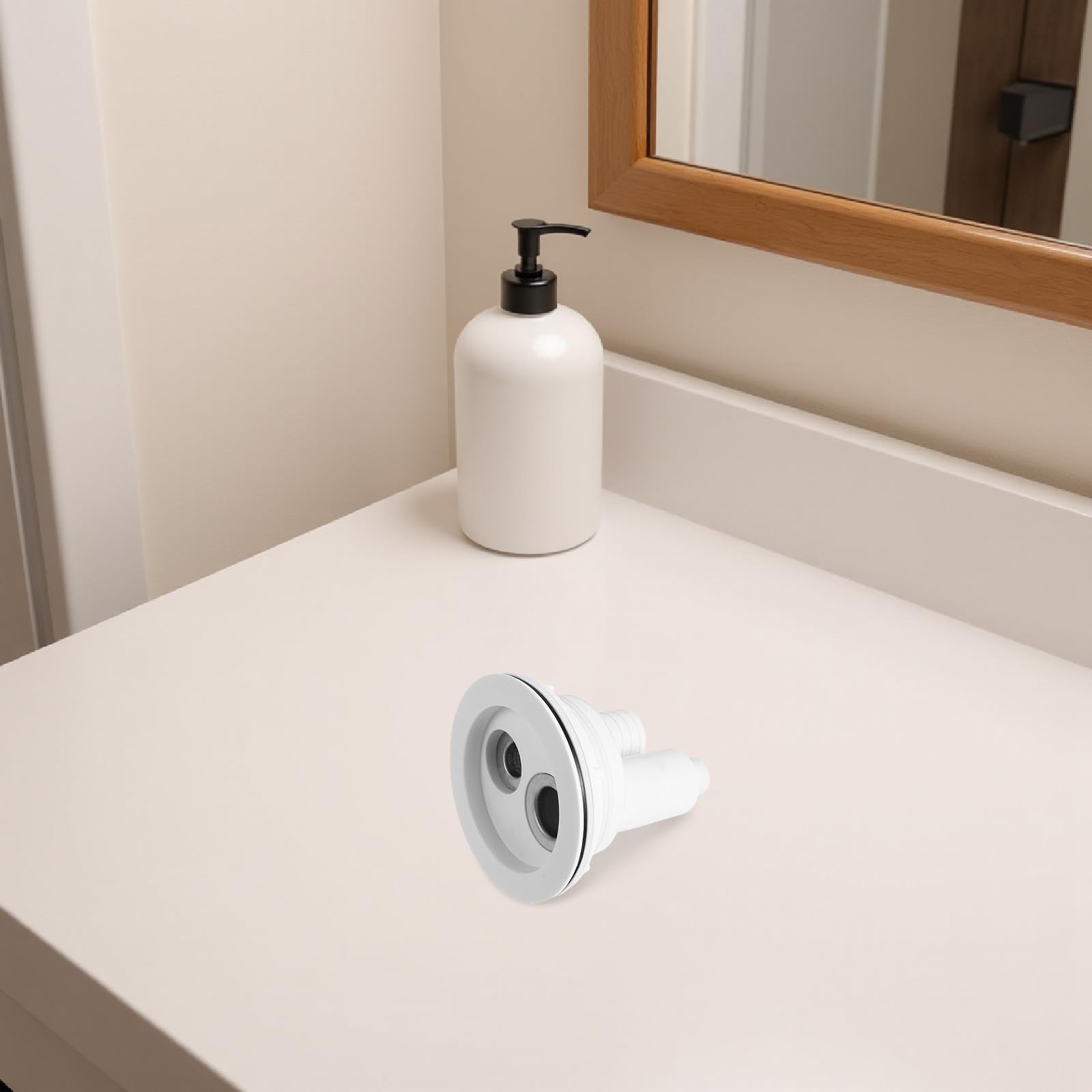 TEHAUX Filtro para Desagüe de Cama de Lavado de Cabello en Plástico Blanco Taza Filtrante, Captura Cabello y Residuos, Limpieza Rápida para Salón de Belleza o Barbería