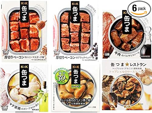 Amazon 缶つま 缶詰 おつまみ レストラン 6種類 セット 各種1つ 非常食 ギフト プレゼント ノーブランド品 食品 飲料 お酒 通販