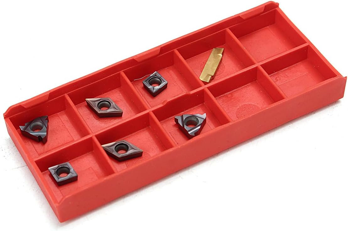 Maizoon CNC Tool Holders CLCR 10mm Lathe Boring Bar 7pcs Set + 7pcs Carbide Inserts + 7pcs Wrenches for Lathe Turning Tool DZ17