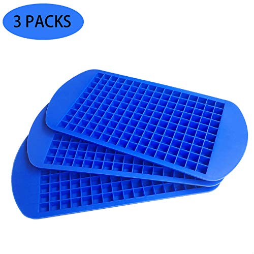3PACK Silicone Mini Ice Cube Trays 160 Grids Ices Mold Reusable Food Grade