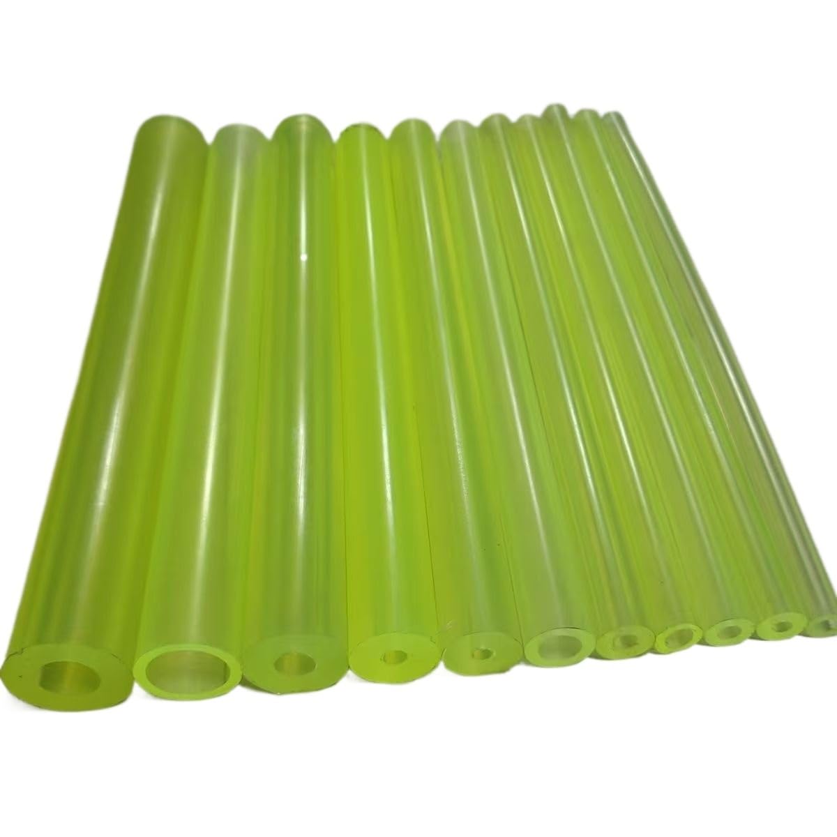 Tiges creuses en polyuréthane Longueur 500 mm – Dureté 75A, tubes en polyuréthane résistants à l'huile et à l'usure (45 x 20 mm)