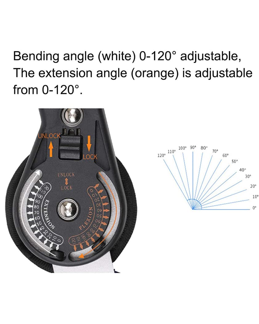 Codera ajustable Ortesis de codo con bisagras Extensión del brazo Soporte para fracturas Fijador de férula Recuperación de lesiones postoperatorias Eslinga para brazo y codo, derecha (izquie
