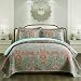 NEWLAKE Cotton Bedspread Quilt Sets-Reversible Patchwork Coverlet Set, European Gorgeous Floral Pattern, King Size