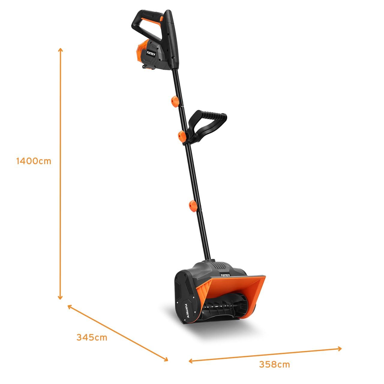 FUXTEC Akku Schneefräse FX-E1SCH20SET, 20V Schneeschaufel elektrisch inkl. 4Ah Akku & Ladegerät, 30cm Arbeitsbreite, 6m Auswurfweite, leichtgewichtig, ideal für Einfahrt, Gehweg, Terrasse