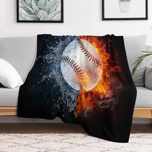 Manta de franela de béisbol para abrigarse del frío en el sofá 3