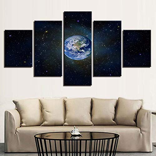 Impression sur toile polyptyque déco murale motif moderne image sur verre 5 pièces - 3