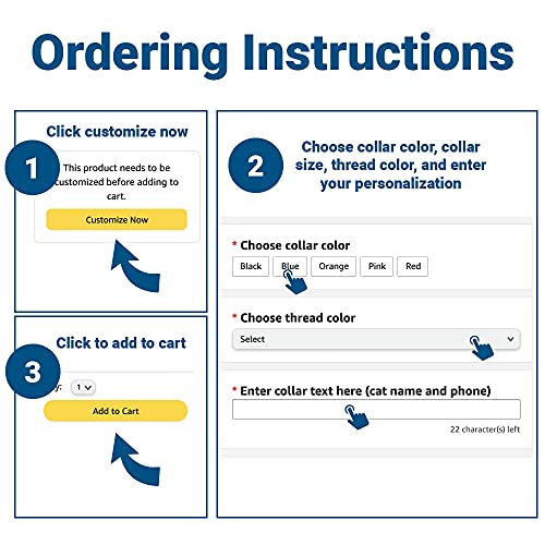 Gotags personalized cat collars with breakaway safety release buckle, custom embroidered cat collar with pet name and phone number, adjustable nylon id collar with bell for cat or kitten 6 Gotags personalized cat collars with breakaway safety release buckle, custom embroidered cat collar with pet name and phone number, adjustable nylon id collar with bell for cat or kitten - image 7