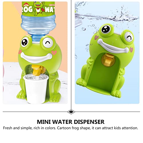 Abaodam Desktop Water Dispenser Cooler Mini Bottom Load For Bedroom- Kids Mini Water Dispenser Frog Animal Style Water Machine- Children Mini Water Dispenser Drink Water Machine Toy For Home (Green) #TOP7