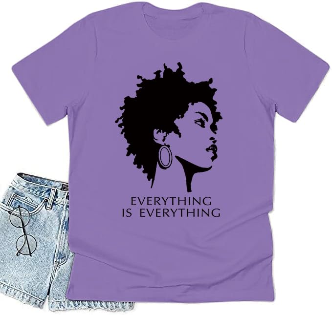 Image of Black History Shirts Black Graphic tees for Men and Women, Magic Fashion Afro American Natural Hair Vintage Melanin T-Shirts