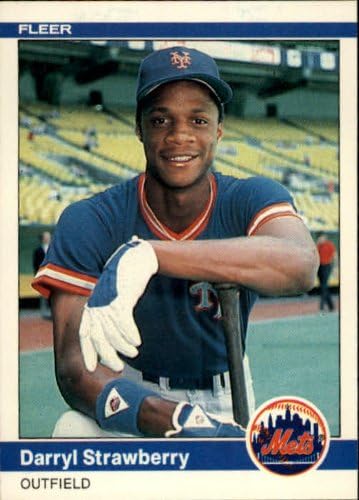 1984 Fleer Baseball Rookie Card #599 Darryl Strawberry