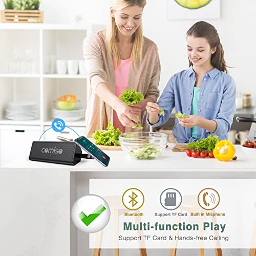 Comiso Ipx7 Waterproof Bluetooth Speaker, Shower Speaker With 10W Loud Sound, 24H Playtime, 100Ft Wireless Range, Support Handsfree Call, Tf Card, Portable Outdoor Speaker For Travel Hiking (Upgraded) #TOP4