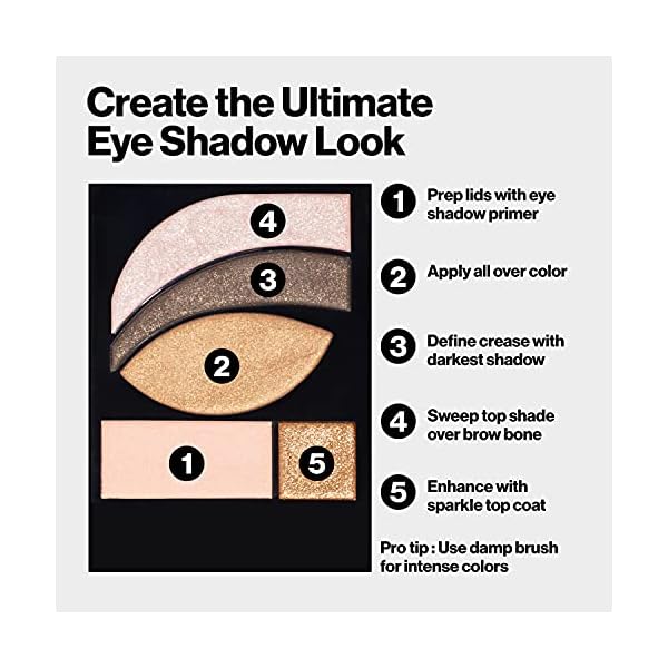 Revlon-PhotoReady-Eye-Contour-Kit-Eyeshadow-Palette-with-5-WetDry-Shades-Double-Ended-Brush-Applicator-Rustic-523-01oz Revlon Eyeshadow Paette, PhotoReady Eye Makeup, Creamy Pigmented in Blendable Matte & Shimmer Finishes 523 Rustic, 0.01 Oz